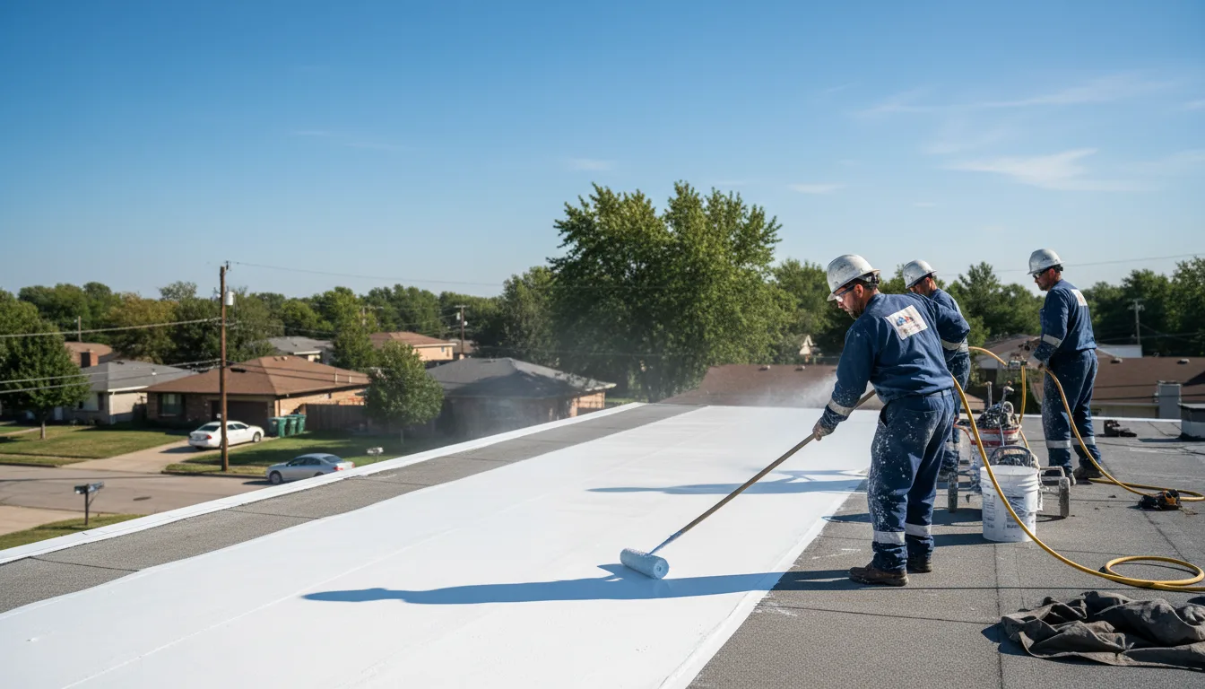 Commercial roof coating in Somonauk, IL near me